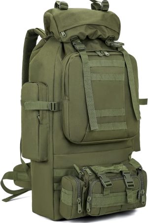 100L Camping Hiking Backpack, military Tactical rucksack backpack,Waterproof Lightweight Hiking Backpack (Army Green)