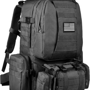 Tactical Backpack Military Army Rucksack 60L Large Assault Pack Detachable  Bag