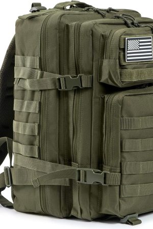 45L Military Tactical Backpacks  Army Assault Pack 3 Day Bug Out Bag Hiking Treeking Rucksack…