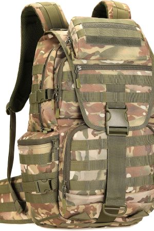 50L Military Tactical Backpack 3 Day Assault Pack  Daypack Hiking Backpack for Men and Women