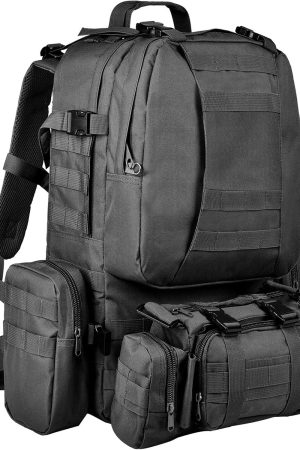 Tactical Backpack Military Army Rucksack 60L Large Assault Pack Detachable  Bag