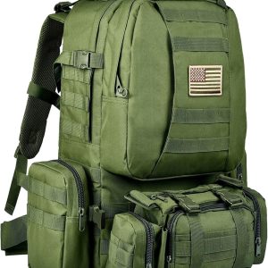 Tactical Backpack Military Army Rucksack 60L Large Assault Pack Detachable  Bag