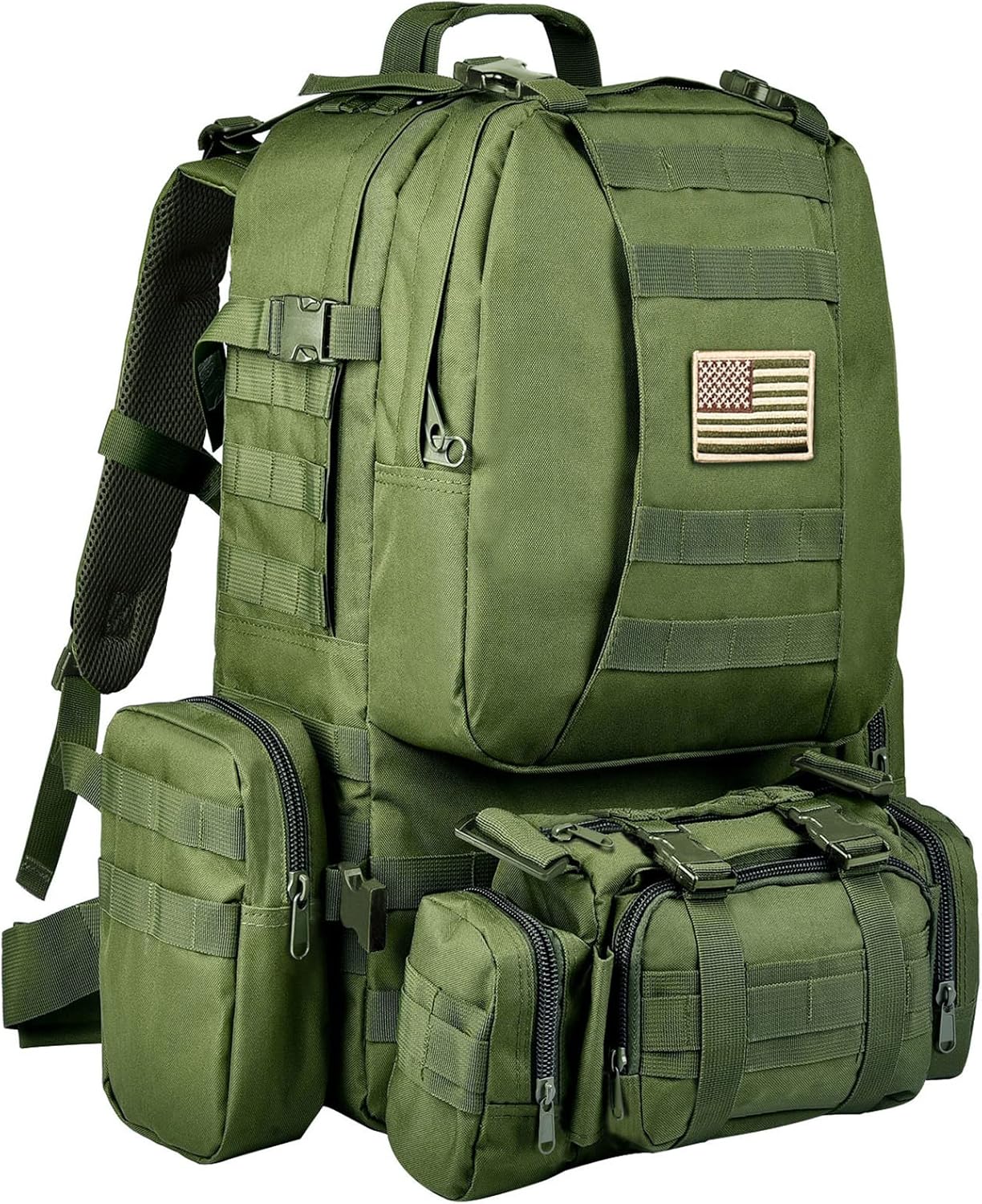 Tactical Backpack Military Army Rucksack 60L Large Assault Pack Detachable Bag